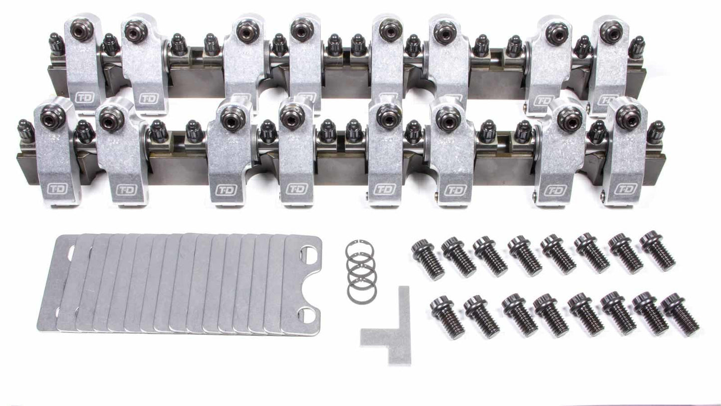 SBC Shaft Rocker Arm Kit - 1.6/1.5 Ratio T AND D MACHINE