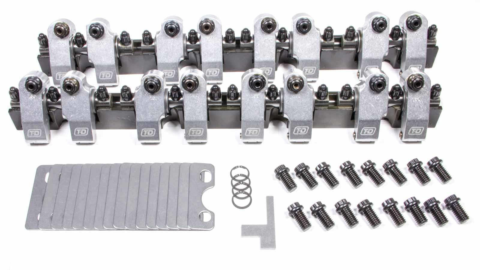 SBC Shaft Rocker Arm Kit - 1.6/1.5 Ratio T AND D MACHINE