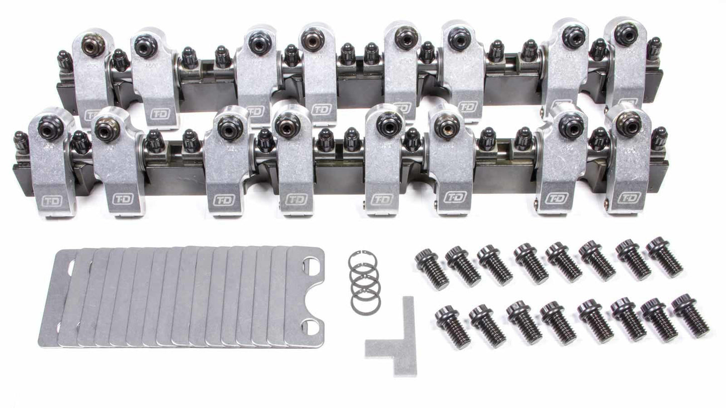 SBC Shaft Rocker Arm Kit - 1.6/1.6 Ratio T AND D MACHINE