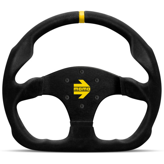 MOMO AUTOMOTIVE ACCESSORIES MOD 30 Steering Wheel Black Suede MOMO AUTOMOTIVE ACCESSORIES