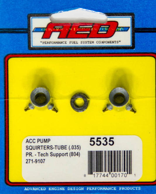 ADVANCED ENGINE DESIGN .035in Accelerator Pump Squirters - Tube Type - Great Lakes Race Supply