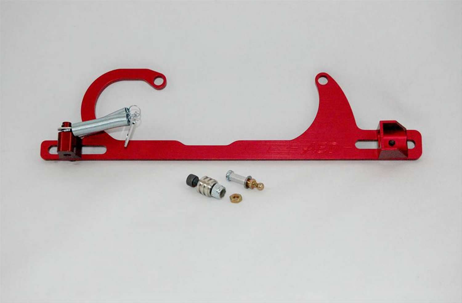 ADVANCED ENGINE DESIGN Chevy Throttle & Spring Bracket - Red ADVANCED ENGINE DESIGN