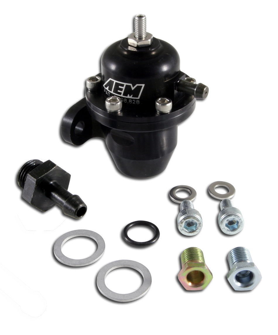 AEM ELECTRONICS Adjustable Fuel Pressure Regulator Black AEM ELECTRONICS