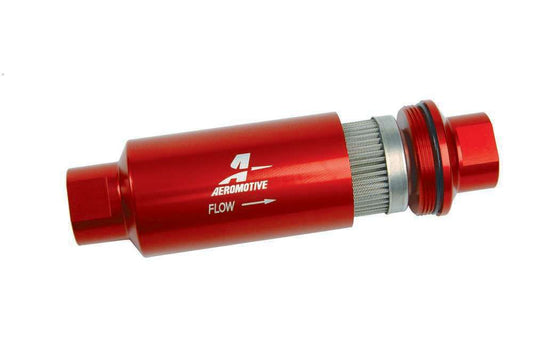 AEROMOTIVE Fuel Filter w/100-Micron S/S Element AEROMOTIVE