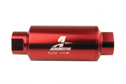 AEROMOTIVE #10-ORB Fuel Filter Inline 10 Mircon Red AEROMOTIVE