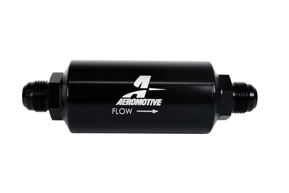 AEROMOTIVE 10an Inline Fuel Filter 10 Micron 2in OD Black AEROMOTIVE