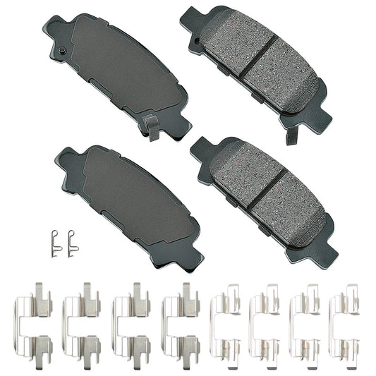 AKEBONO BRAKE CORPORATION ProACT Ultra-Premium Bra ke Pads - Rear AKEBONO BRAKE CORPORATION