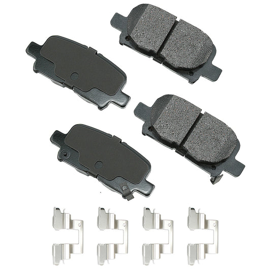 AKEBONO BRAKE CORPORATION ProACT Ultra-Premium Bra ke Pads - Rear AKEBONO BRAKE CORPORATION