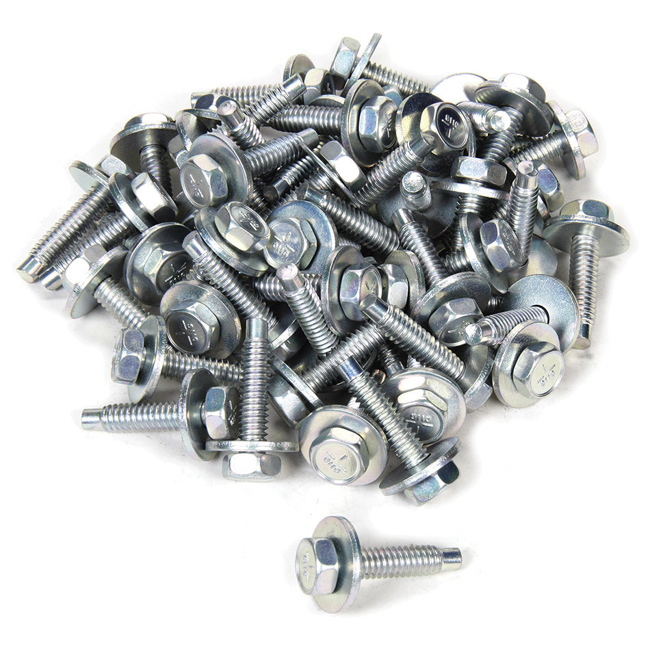 ALLSTAR PERFORMANCE Body Bolt 1-1/8in 50pk Silver ALLSTAR PERFORMANCE