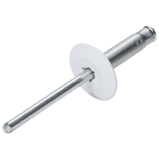 ALLSTAR PERFORMANCE Lg Hd Rivet 250Pk White Flange Type Alum Mandrel ALLSTAR PERFORMANCE