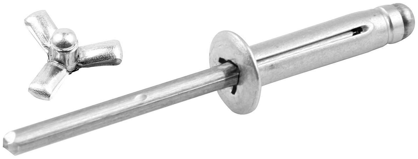 ALLSTAR PERFORMANCE Sm Hd Rivet 250Pk Silver Flange Type Alum Mandrel ALLSTAR PERFORMANCE