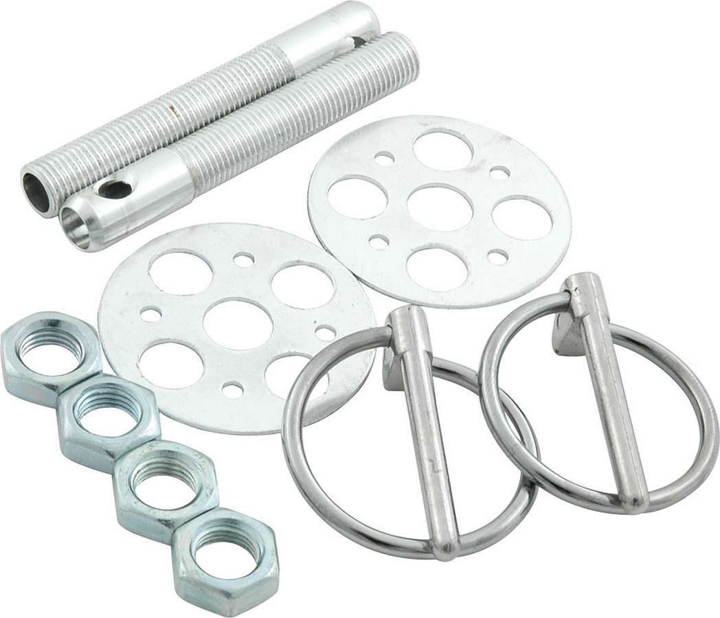 ALLSTAR PERFORMANCE LW Alum Hood Pin Kit 3/8in Silver ALLSTAR PERFORMANCE