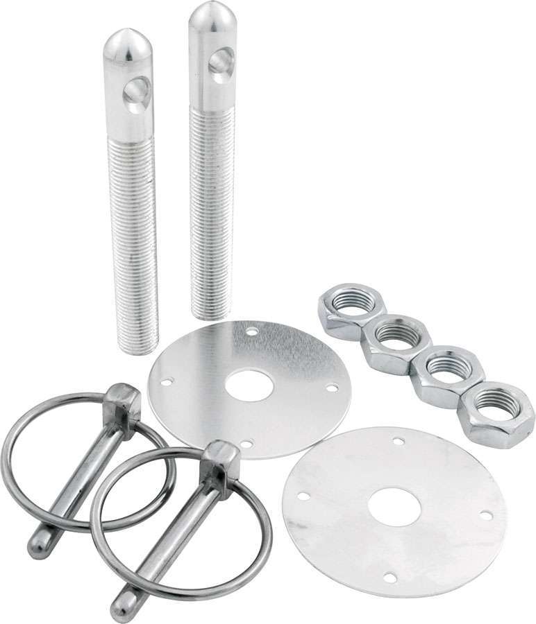 ALLSTAR PERFORMANCE Alum Hood Pin Kit 1/2in Silver ALLSTAR PERFORMANCE