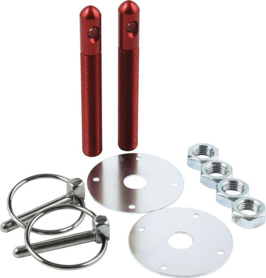 ALLSTAR PERFORMANCE Alum Hood Pin Kit 1/2in Red ALLSTAR PERFORMANCE