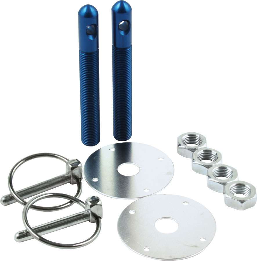 ALLSTAR PERFORMANCE Alum Hood Pin Kit 1/2in Blue ALLSTAR PERFORMANCE