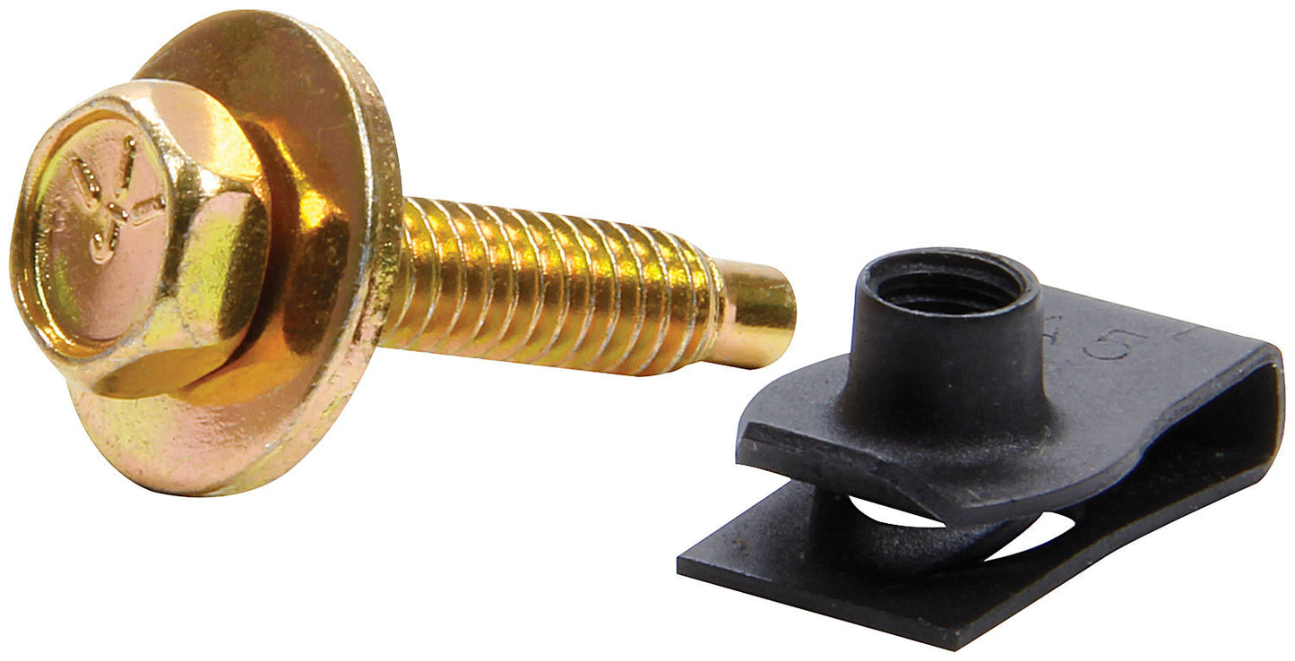 ALLSTAR PERFORMANCE Body Bolt Kit w/ Clips 50pk Gold ALLSTAR PERFORMANCE