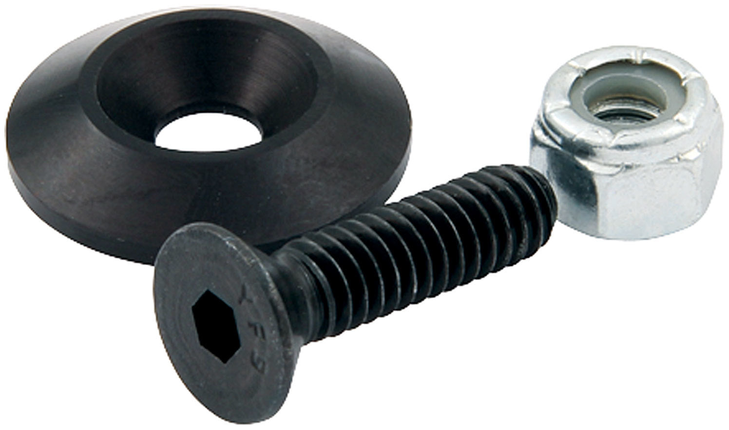 ALLSTAR PERFORMANCE Countersunk Bolts #10 w/1in Washer Black 10pk ALLSTAR PERFORMANCE