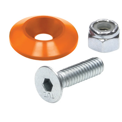 ALLSTAR PERFORMANCE Countersunk Bolt Kit Orange 50pk ALLSTAR PERFORMANCE