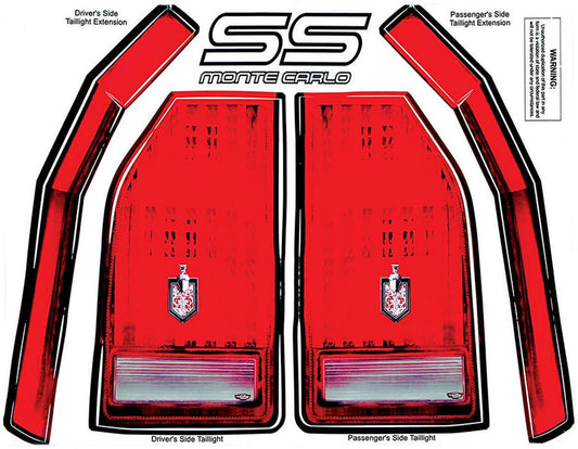 ALLSTAR PERFORMANCE M/C SS Tail Decal Kit 1983-88 ALLSTAR PERFORMANCE