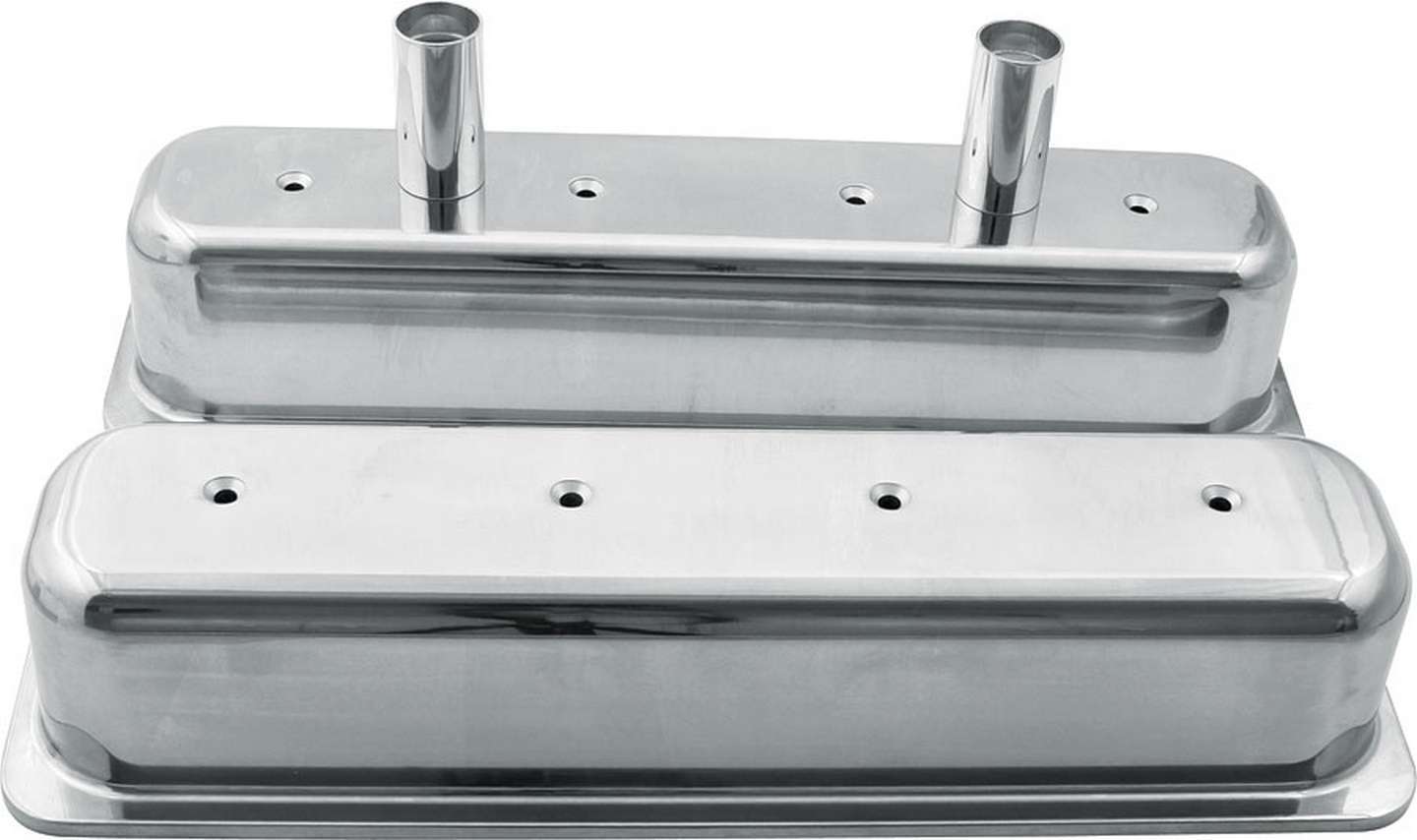 ALLSTAR PERFORMANCE Valve Covers SBC Alum Centerbolt w/Tubes ALLSTAR PERFORMANCE