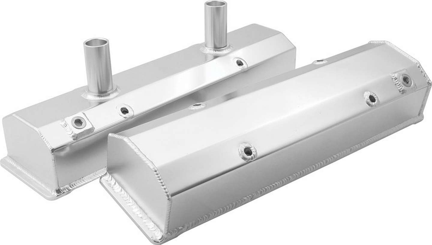 ALLSTAR PERFORMANCE Valve Covers SBC Fab Aluminum w/Tubes ALLSTAR PERFORMANCE