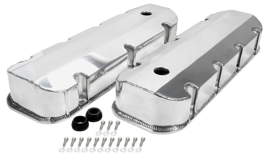 ALLSTAR PERFORMANCE Valve Covers BBC Fab Aluminum w/ Holes ALLSTAR PERFORMANCE