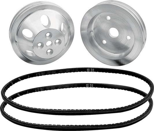 ALLSTAR PERFORMANCE 1:1 Pulley Kit for use w/o Power Steering ALLSTAR PERFORMANCE