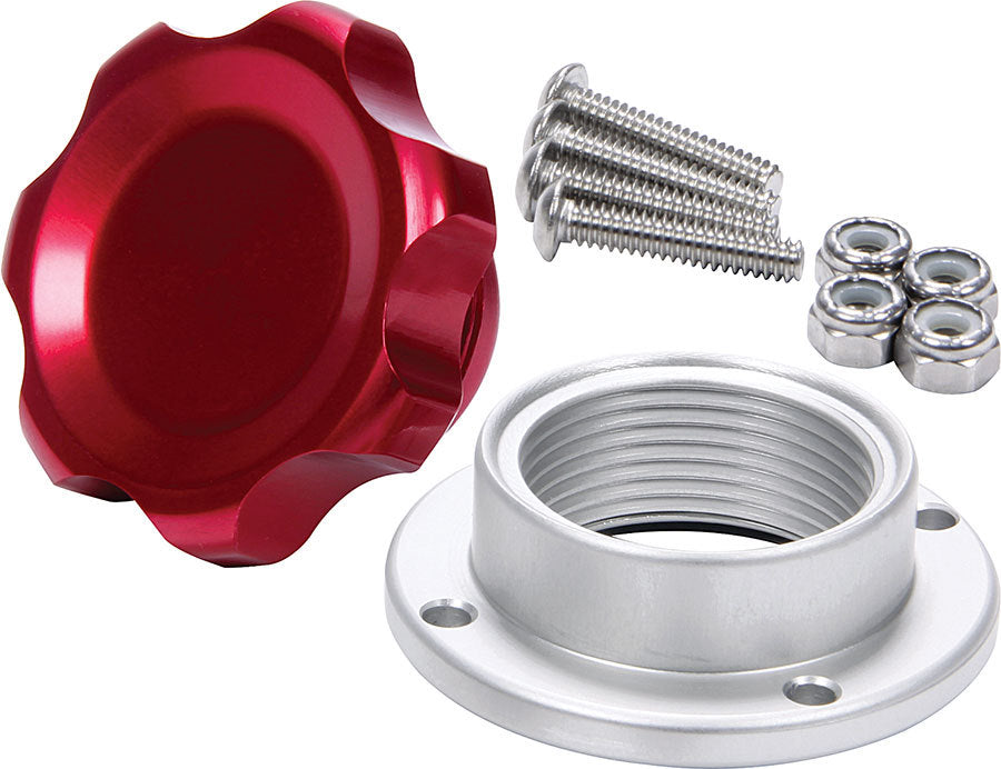 ALLSTAR PERFORMANCE Filler Cap Red with Bolt-In Alum Bung Small ALLSTAR PERFORMANCE