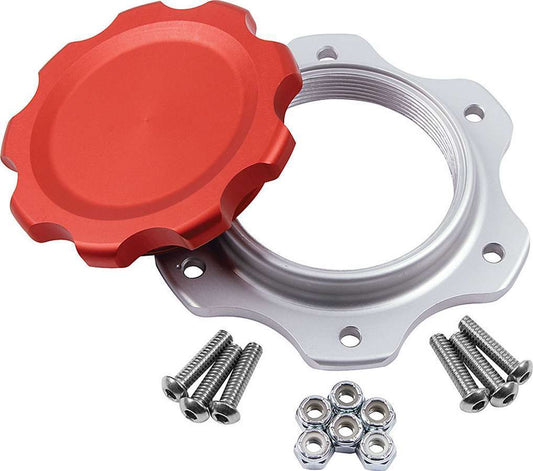 ALLSTAR PERFORMANCE Fuel Cell Cap and Bung JAZ 6-Bolt Red ALLSTAR PERFORMANCE