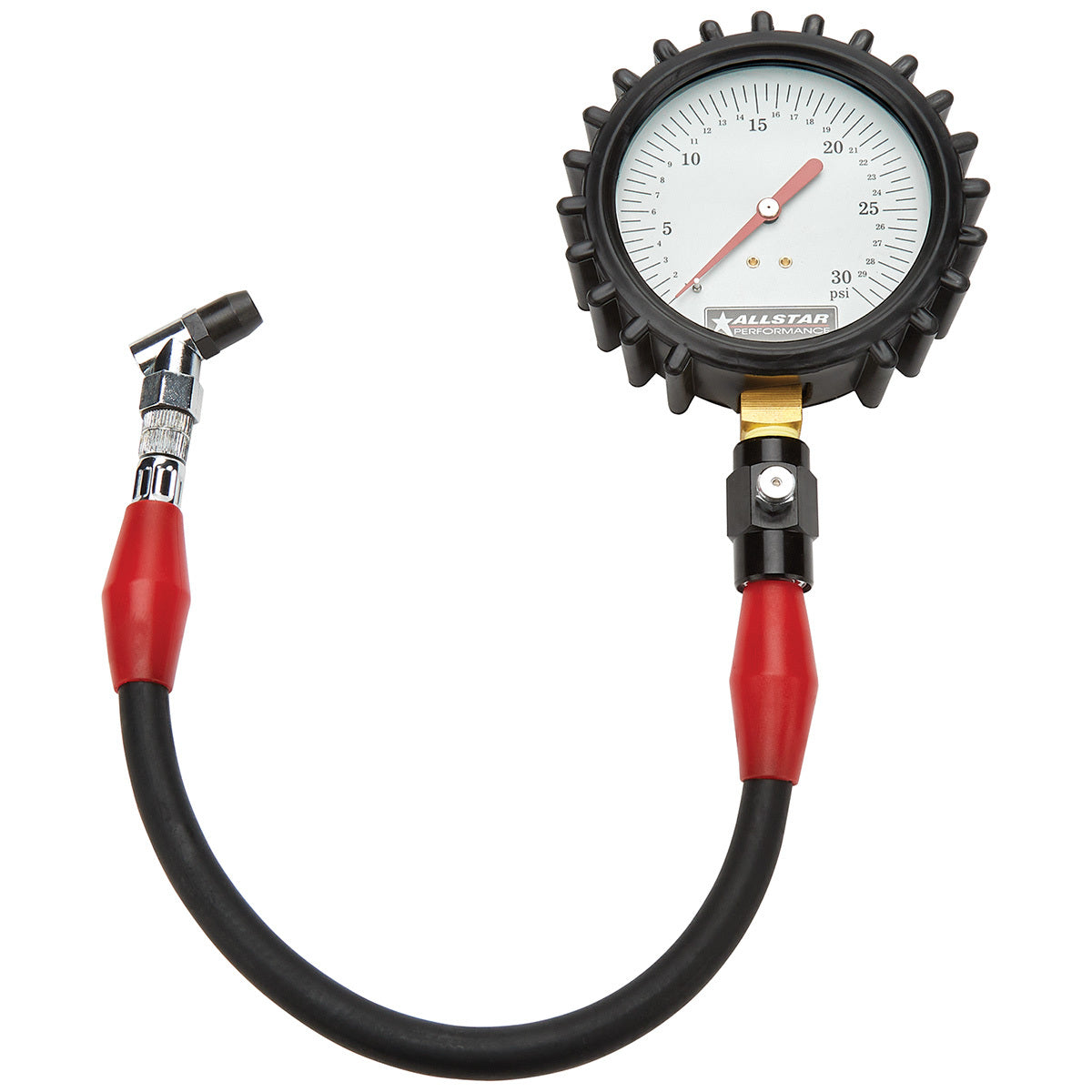 ALLSTAR PERFORMANCE Tire Pressure Gauge 0-30 PSI 4in Glow ALLSTAR PERFORMANCE