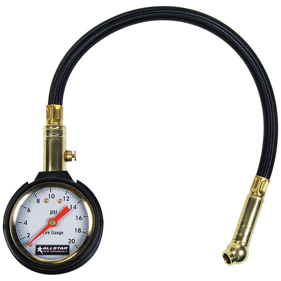 ALLSTAR PERFORMANCE Tire Pressure Gauge 0-20 PSI ALLSTAR PERFORMANCE