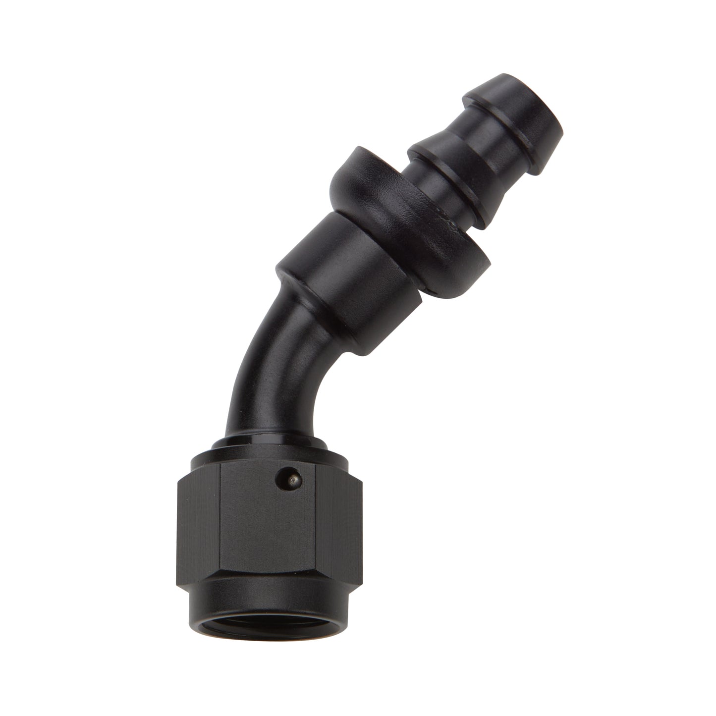 ALLSTAR PERFORMANCE Pushlock Hose End Black 45 Deg Elbow -4 ALLSTAR PERFORMANCE