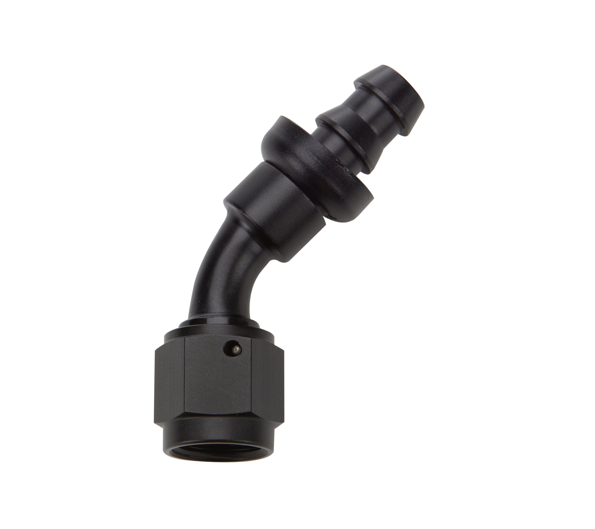 ALLSTAR PERFORMANCE Pushlock Hose End Black 45 Deg Elbow -6 ALLSTAR PERFORMANCE