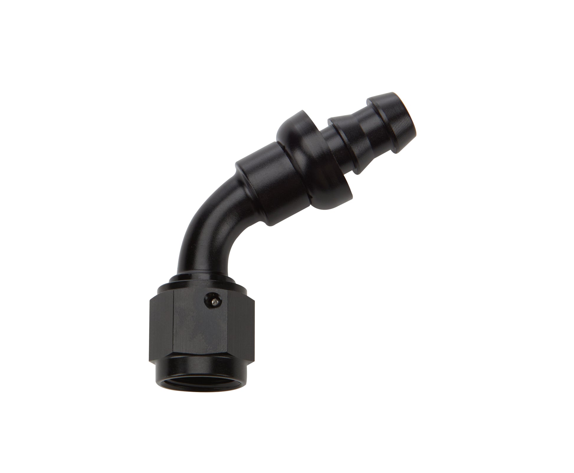 ALLSTAR PERFORMANCE Pushlock Hose End Black 60 Deg Elbow -6 ALLSTAR PERFORMANCE