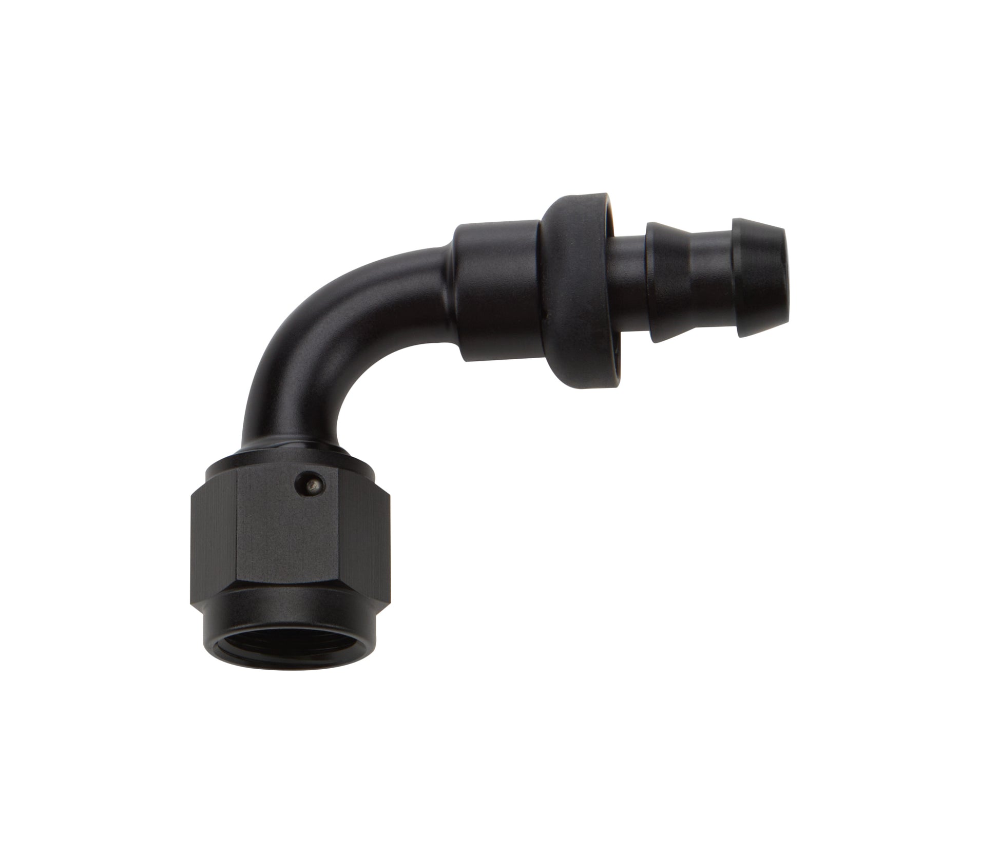 ALLSTAR PERFORMANCE Pushlock Hose End Black 90 Deg Elbow -6 ALLSTAR PERFORMANCE