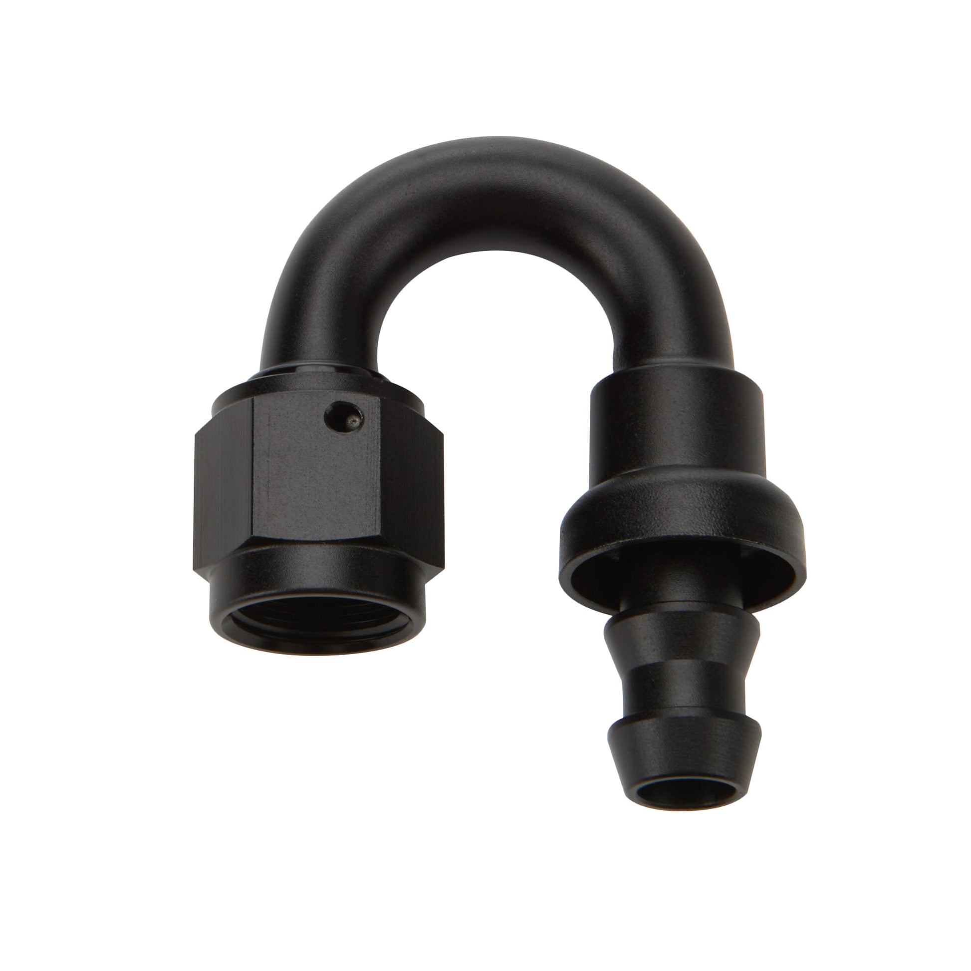 ALLSTAR PERFORMANCE Pushlock Hose End Black 180 Deg Elbow -8 ALLSTAR PERFORMANCE