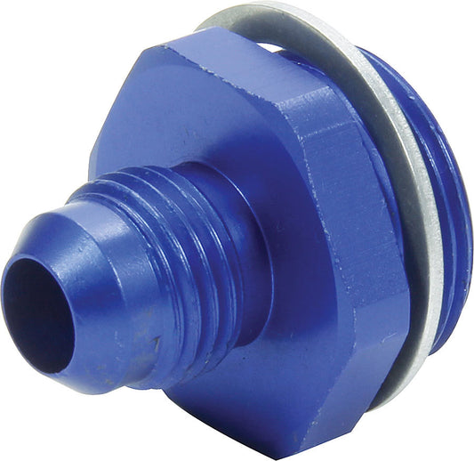 ALLSTAR PERFORMANCE Carb Fitting w/washer 7/8-20 to -6 Male Blue ALLSTAR PERFORMANCE