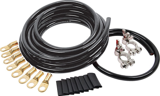 ALLSTAR PERFORMANCE Battery Cable Kit 2 Ga. 1 Battery All Black ALLSTAR PERFORMANCE