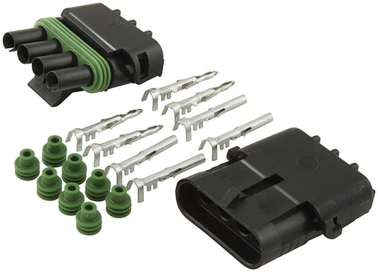 ALLSTAR PERFORMANCE 4-Wire Weather Pack Connector Kit Flat ALLSTAR PERFORMANCE