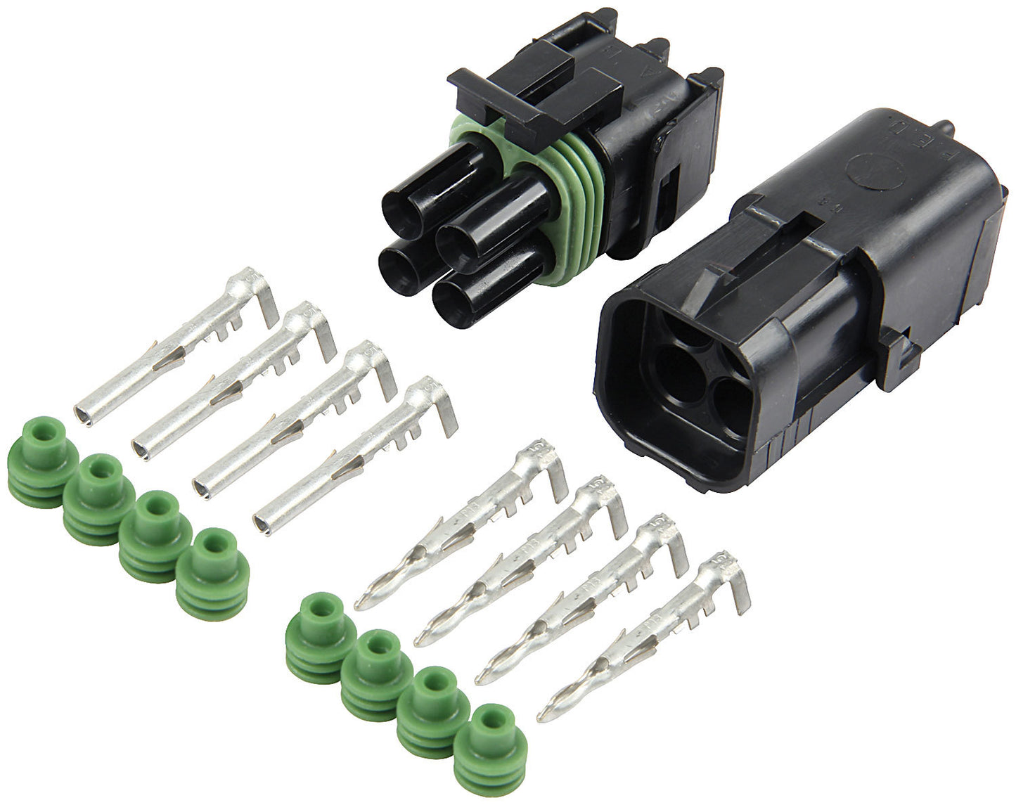 ALLSTAR PERFORMANCE 4-Wire Weather Pack Connector Kit Square ALLSTAR PERFORMANCE