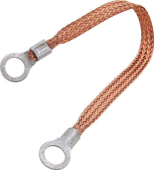 ALLSTAR PERFORMANCE Copper Ground Strap 12in w/ 1/4in Ring Terminals ALLSTAR PERFORMANCE