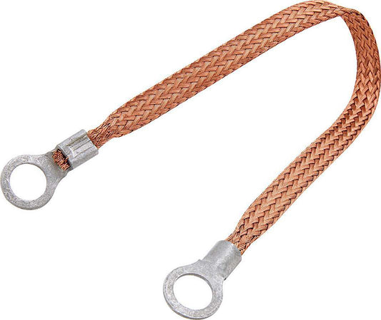 ALLSTAR PERFORMANCE Copper Ground Strap 9in w/ 1/4in Ring Terminals ALLSTAR PERFORMANCE