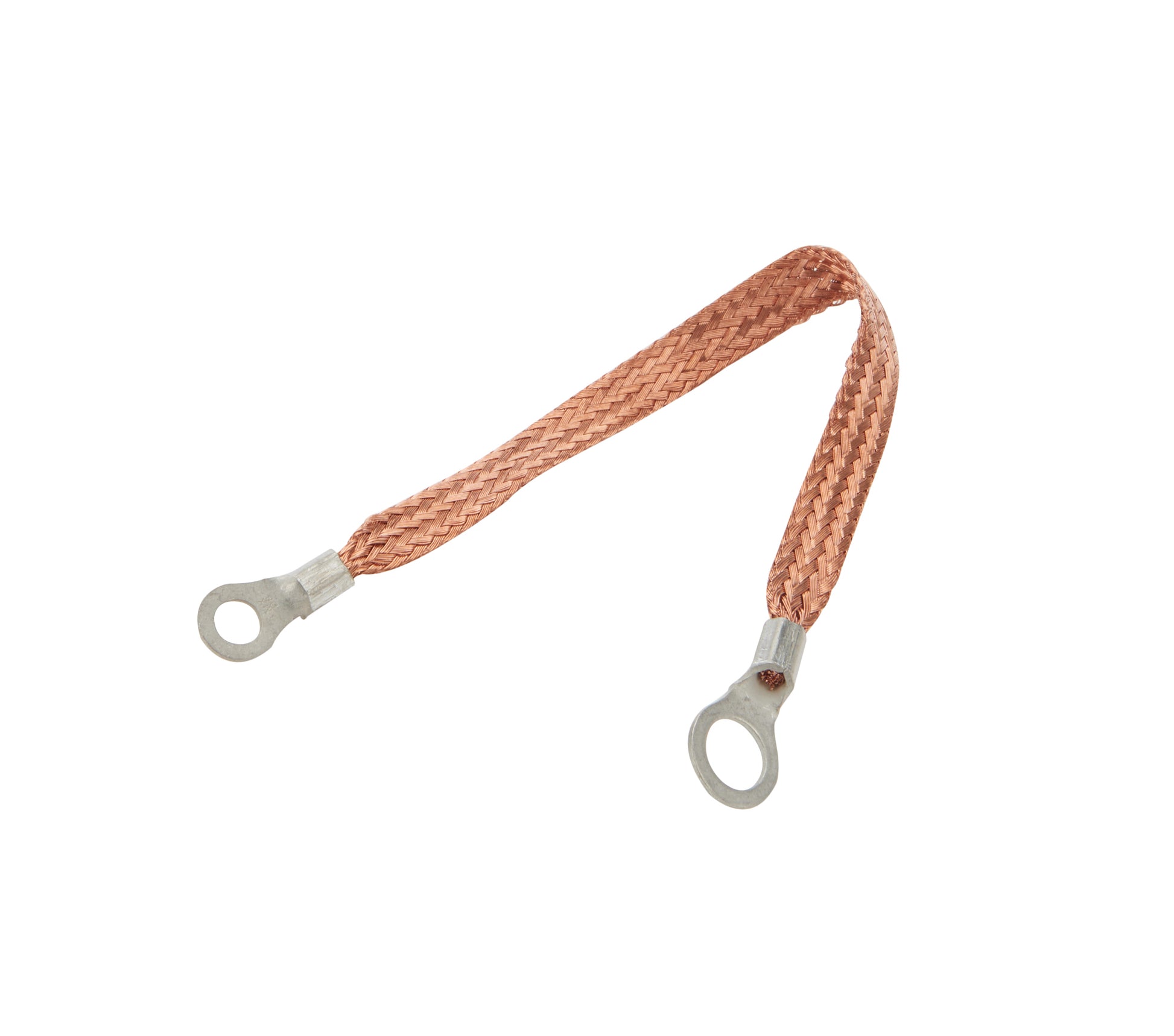 ALLSTAR PERFORMANCE Copper Ground Strap 9in w/ 1/4in and 3/8in Ring ALLSTAR PERFORMANCE