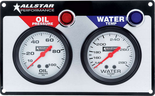 ALLSTAR PERFORMANCE 2 Gauge Panel ALL OP/WT ALLSTAR PERFORMANCE