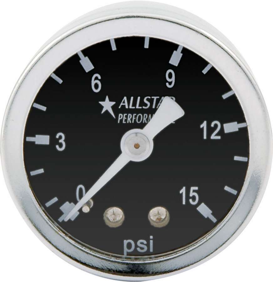 ALLSTAR PERFORMANCE 1.5in Gauge 0-15 PSI Dry Type ALLSTAR PERFORMANCE