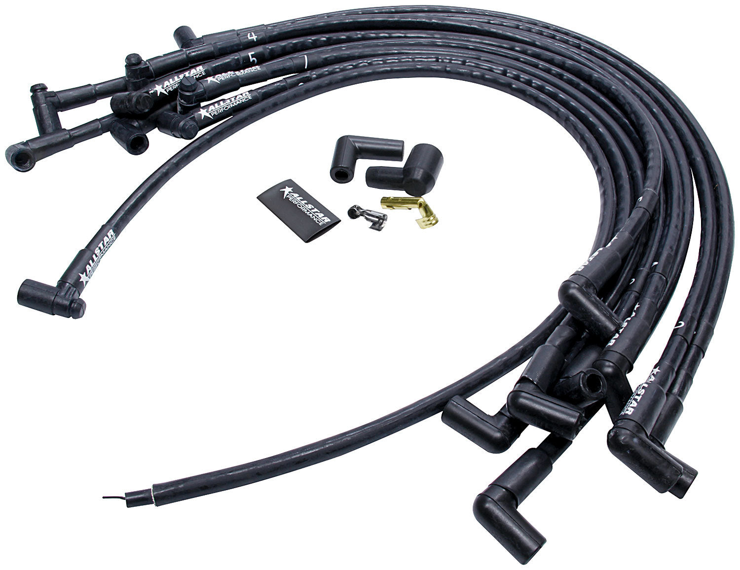 ALLSTAR PERFORMANCE Spark Plug Race Wire Set Over V/C w/ Sleeving ALLSTAR PERFORMANCE