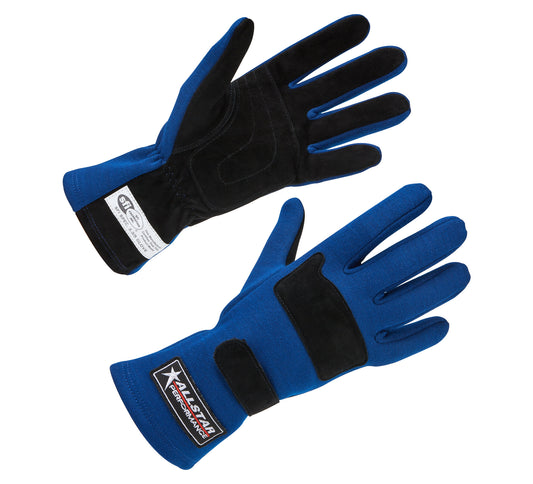 ALLSTAR PERFORMANCE Racing Gloves SFI 3.3/5 D/L Blue Small ALLSTAR PERFORMANCE