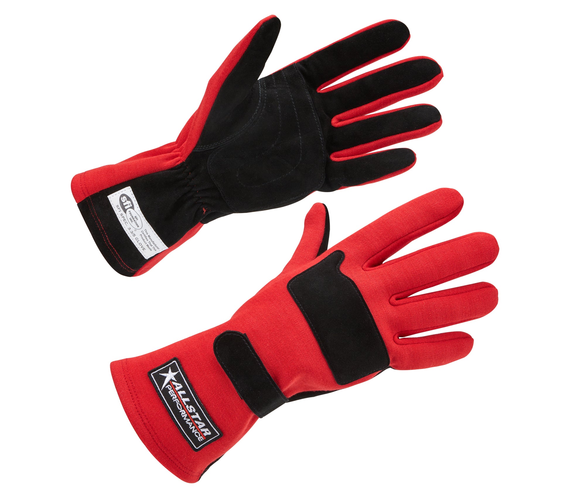 ALLSTAR PERFORMANCE Racing Gloves SFI 3.3/5 D/L Red Large ALLSTAR PERFORMANCE