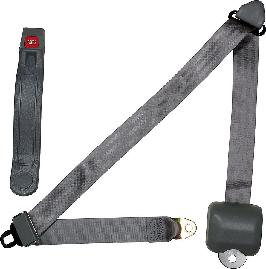 ALLSTAR PERFORMANCE Seat Belt Retractable 3pt Gray ALLSTAR PERFORMANCE