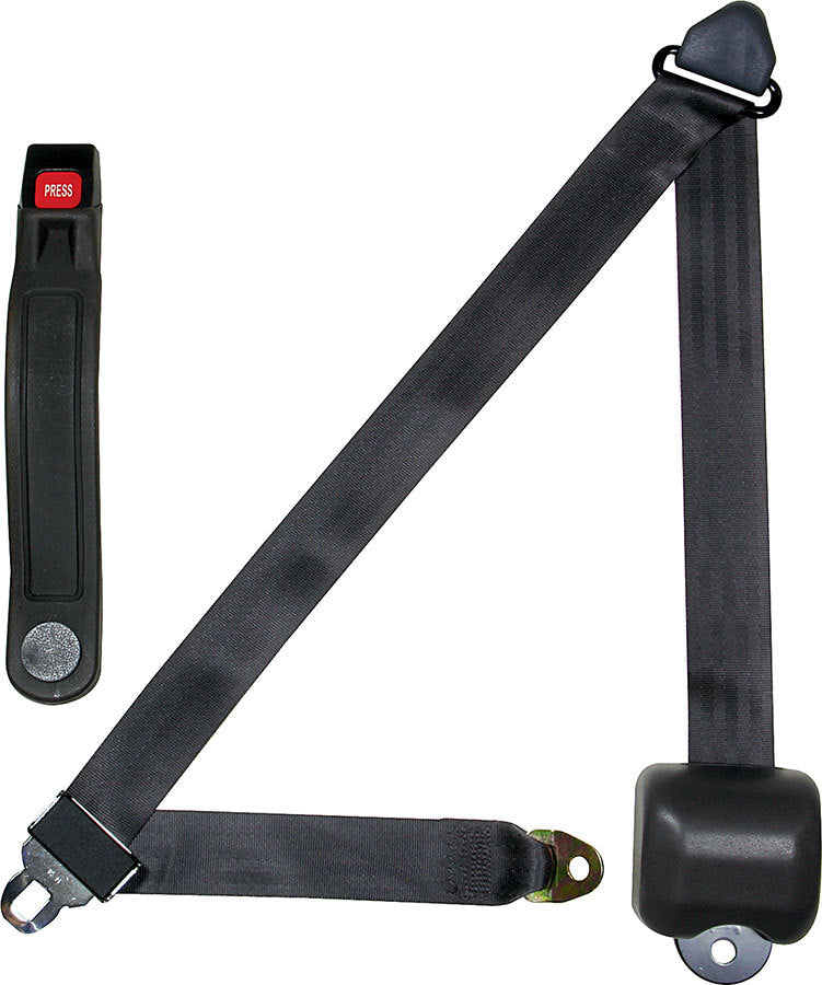 ALLSTAR PERFORMANCE Seat Belt Retractable 3pt Charcoal ALLSTAR PERFORMANCE